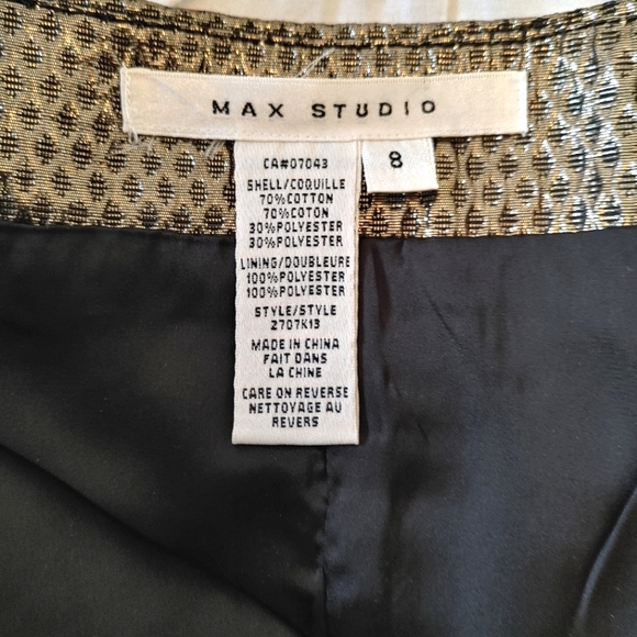 Max studio metallic bronze textured mini skirt. Size 8 - Picture 6 of 11